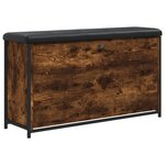 vidaXL Banc à chaussures tiroir rabattable chêne fumé 102x32x56 cm