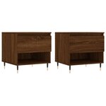 vidaXL Tables basses 2 Pièces chêne marron 50x46x50 cm bois d'ingénierie