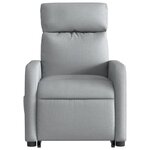 vidaXL Fauteuil inclinable Gris clair Tissu