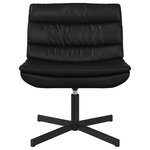vidaXL Chaise pivotante Noir 63 x 75 x 76 cm Faux cuir