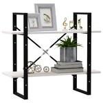 vidaXL Bibliothèque à 2 niveaux Blanc 80x30x70 cm Bois de pin massif