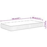 vidaXL Matelas à ressorts ensachés pour enfants moyen 80x160 cm