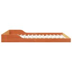 vidaXL Cadre de lit Marron cire 160 x 220 cm Bois massif en pin