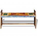 Banc banquette bois massif recyclé 100 x 30 x 50 cm 02_0010854