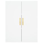 vidaXL Buffet haut Blanc 69 5x34x180 cm Bois d'ingénierie