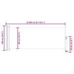 vidaXL Auvent latéral rétractable de patio 100x300 cm Rouge