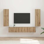 vidaXL Ensemble meuble TV 4 Pièces Chêne artisanal Bois d'ingénierie