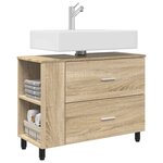 vidaXL Unité de vanité de salle de bain Chêne Sonoma 80 x 35 x 60 cm