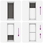 vidaXL Store plissé noir 70x200 cm largeur du tissu 69 4 cm polyester