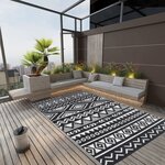 vidaXL Tapis d'extérieur ARAKIL Noir 190x290 cm PP