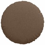vidaXL Coussins de siège 2 Pièces Marron Ø40 x 13 cm tissu