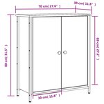 vidaXL Buffet sonoma gris 70x30x80 cm bois d'ingénierie