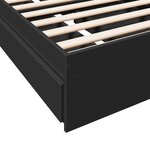 vidaXL Cadre de lit avec tiroirs sans matelas noir 100x200 cm
