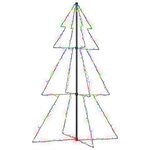vidaXL Arbre de Noël cône 200 LED d'intérieur/d'extérieur 98x150 cm
