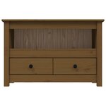 vidaXL Meuble TV Marron miel 79x35x52 cm Bois de pin massif