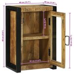 vidaXL Cabinet de Salle de Bain Marron Bois de manguier massif