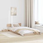 vidaXL Cadre de lit Marron 80 x 200 cm bois