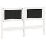 vidaXL Tête de lit Autre Blanc 150 cm Bois massif en pin