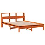 vidaXL Cadre de lit sans matelas cire marron 160x200cm bois pin massif