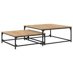 vidaXL Table basse 2 Pièces Chêne artisanal Bois d'ingénierie