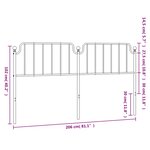 vidaXL Tête de lit métal noir 200 cm