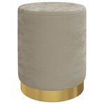 vidaXL Tabouret de rangement rond Gris foncé Velours 31 x 37 cm