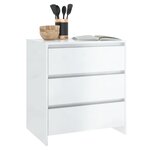 vidaXL Buffet Blanc brillant 70x41x75 cm Bois d'ingénierie