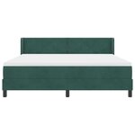 vidaXL Lit à ressorts avec matelas Vert foncé 200 x 180 cm Polyester