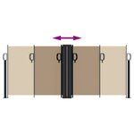 vidaXL Auvent latéral rétractable taupe 100x600 cm