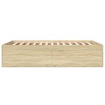 vidaXL Cadre de lit chêne sonoma 140x200 cm bois d'ingénierie