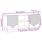 vidaXL Meuble TV Blanc 102 x 34 5 x 47 cm Bois d'ingénierie