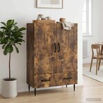 vidaXL Buffet Chêne fumé 66 x 34 5 x 95 cm Bois d'ingénierie