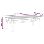 vidaXL Table basse 110x55x35 cm bambou