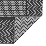 vidaXL Tapis d'extérieur 'ARAKIL'Noir et Gris 250x600 cm PP