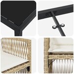 vidaXL Ensemble de salle à manger pour jardin 5 Pièces Beige Poly rotin