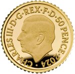 Pièce de monnaie en Argent 50 Pence g 0.8 Millésime 2024 BRITANNIA