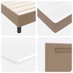 vidaXL Lit à ressorts avec matelas Cappuccino - 140 x 190 cm  simili cuir