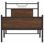 vidaXL Cadre de lit sans matelas chêne marron 80x200cm bois ingénierie