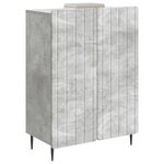 vidaXL Buffet Gris béton 66 x 34 5 x 92 cm Bois d'ingénierie