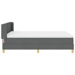 Lit Box Spring vidaXL avec Matelas Gris Foncé 140x200 cm Tissu