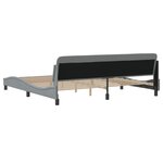 vidaXL Cadre de lit sans matelas gris clair 200x200 cm tissu
