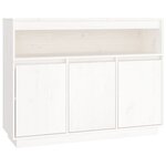 vidaXL Buffet Blanc 104 5x34x80 cm Bois massif de pin