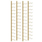 vidaXL Casier à vin mural pour 24 bouteilles 2 Pièces Doré Fer