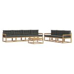 vidaXL Ensemble de canapés d'extérieur 7 pc Blanc et anthracite
