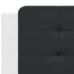 vidaXL Cadre de lit sans matelas blanc et noir 200x200 cm similicuir