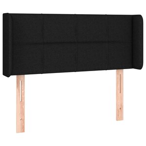 vidaXL Tête de lit avec oreilles Noir 93x16x78/88 cm Tissu