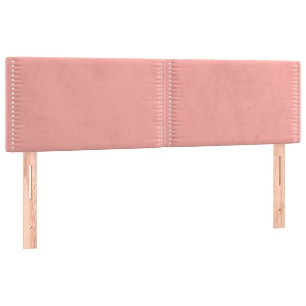 vidaXL Têtes de lit 2 Pièces Rose 72x5x78/88 cm Velours