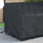 vidaXL Housse de banc de jardin Noir 160 x 100 x 61 / 89 cm Tissu 600D