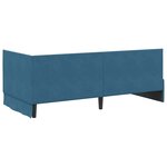 vidaXL Cadre de lit d'angle avec tête de lit Bleu 90 cm x 190 cm tissu