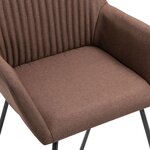 vidaXL Chaises à manger lot de 2 marron tissu